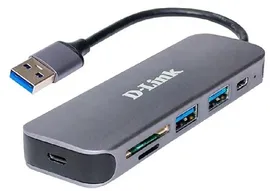 Разветвитель USB 3.0 D-Link DUB-1325/A2A 2порт. серый