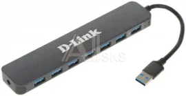 1069317 Разветвитель USB 3.0 D-Link DUB-1370/B2A 7порт. черный