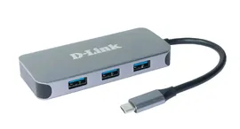 D-Link DUB-2335 Док-станция с разъемом USB Type-C, 3 портами USB 3.0, 1 портом USB Type-C/PD 3.0