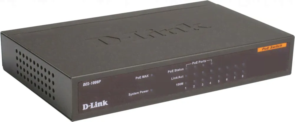 Коммутатор (switch) D-Link DES-1008P-2