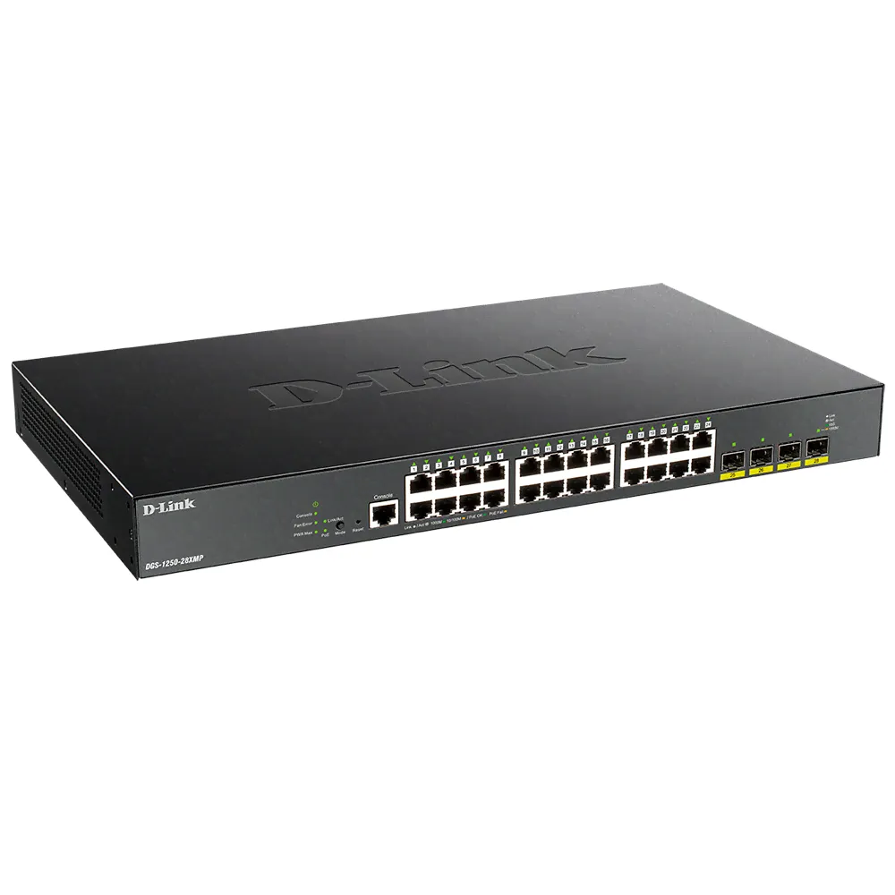 D-Link DGS-1250-28XMP, управляемый коммутатор PoE