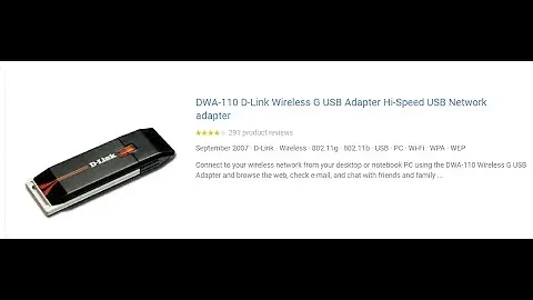 DWA-110 D-Link Wireless G USB Adapter Hi-Speed USB Network adapter (Refurbished) - Memory4Less.com