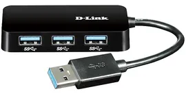 Концентратор USB 3.0 D-Link DUB-1341 4 х USB 3.0 черный (DUB-1341/A1A)