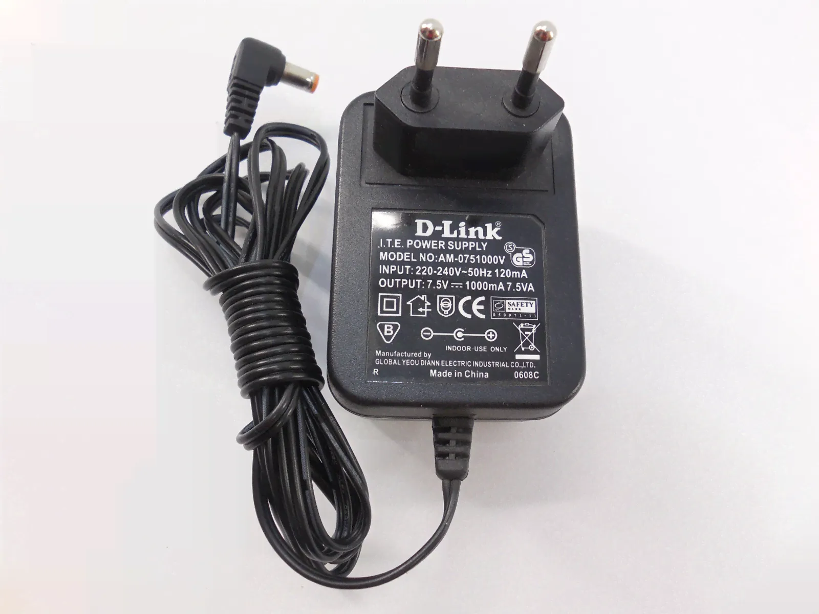 Оригинальное зарядное устройство D-Link AM-0751000V ,7.5V 1A Dlink "Доставка"-0