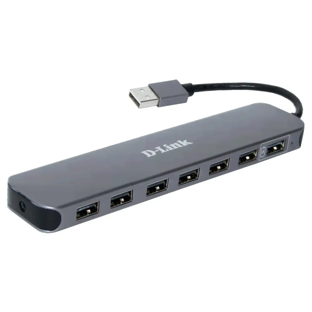 Разветвитель USB D-LINK DUB-H7, черный (DUB-H7/E1A)