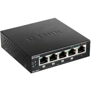 Коммутатор DES-1005P/B1A D-Link неуправляемый 5x100Mb 4PoE 60W-0